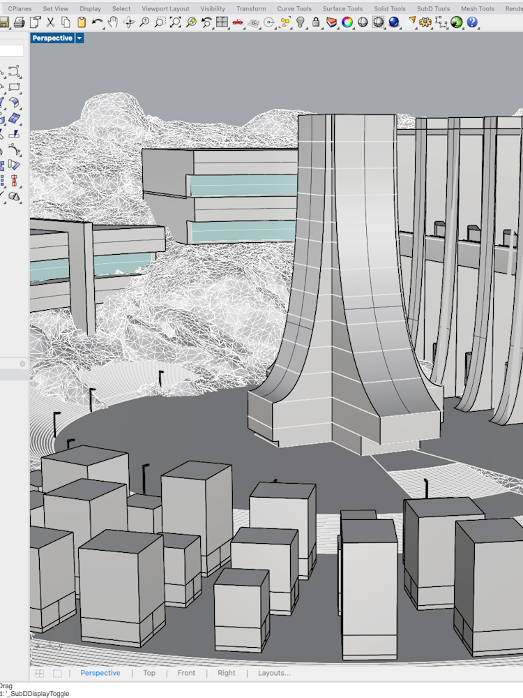 virtual city in Rhino